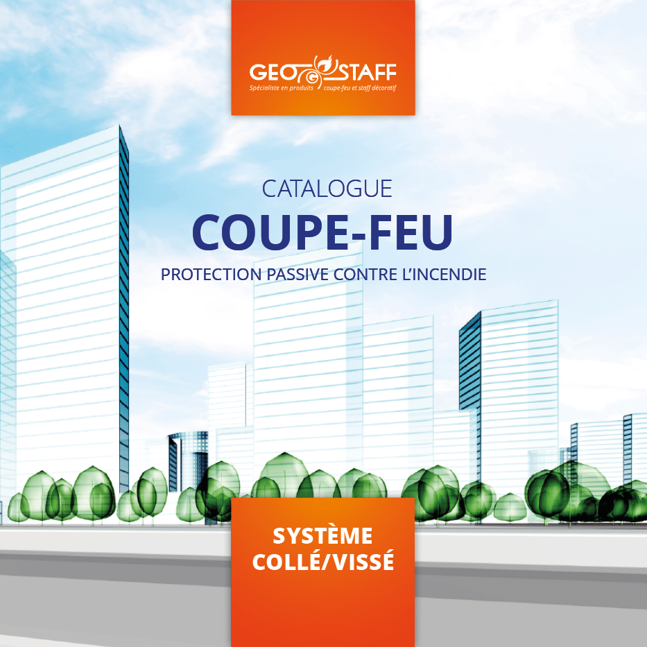 Couverture du catalogue coupe-feu Geostaff -système collé vissé